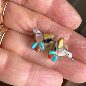 Zuni humming bird earrings